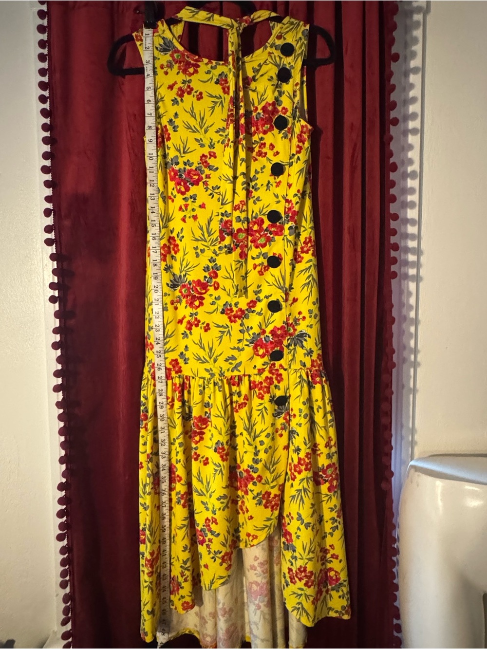 ASOS Sleeveless  Floral Drop-waist dress with neck tie